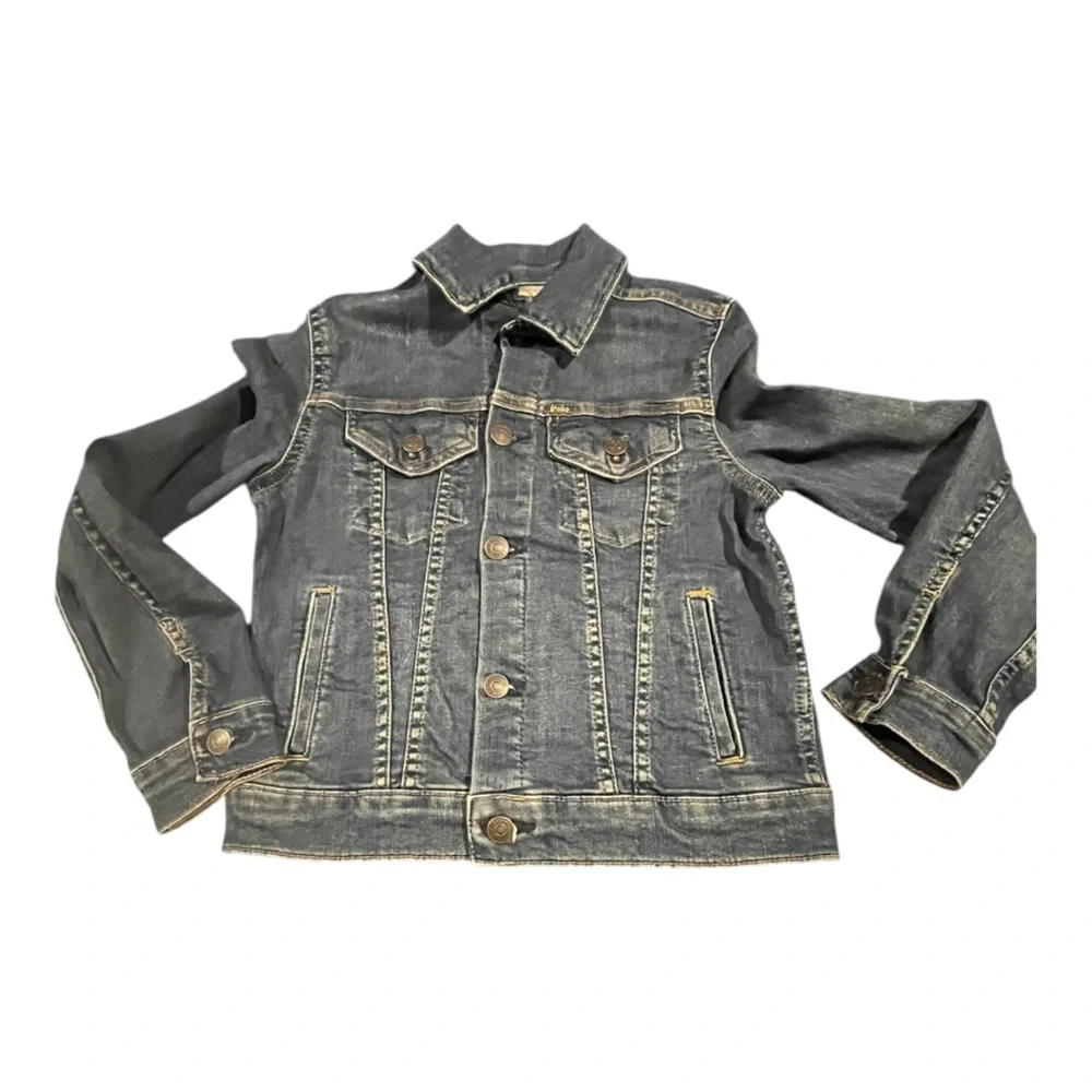 Polo Ralph Lauren Girls’ Denim Jean Jacket Size 10 – Classic Authentic Style
